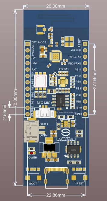 HLK-W800-KIT Layout Diagram